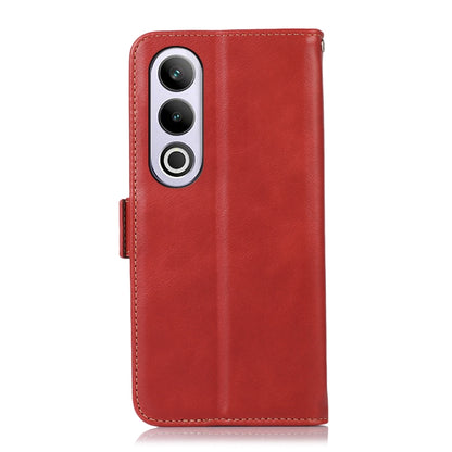 For OnePlus Nord CE4 5G Global Magnetic Crazy Horse Texture Genuine Leather RFID Phone Case(Red) - OnePlus Cases by buy2fix | Online Shopping UK | buy2fix
