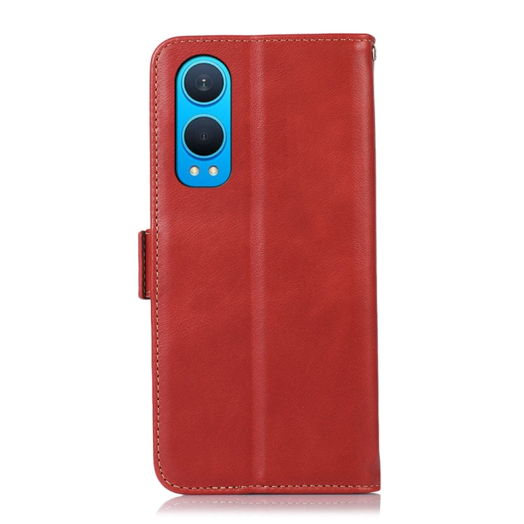 For OnePlus Nord CE4 Lite Magnetic Crazy Horse Texture Genuine Leather RFID Phone Case(Red) - OnePlus Cases by buy2fix | Online Shopping UK | buy2fix