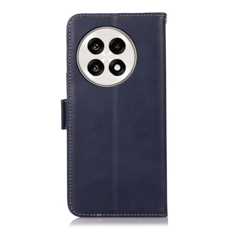 For OnePlus Ace 5 Pro / Ace 5 Magnetic Crazy Horse Texture Genuine Leather RFID Phone Case(Blue) - Ace 5 Cases by buy2fix | Online Shopping UK | buy2fix
