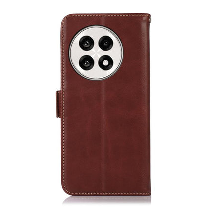 For OnePlus Ace 5 Pro / Ace 5 Magnetic Crazy Horse Texture Genuine Leather RFID Phone Case(Brown) - Ace 5 Cases by buy2fix | Online Shopping UK | buy2fix