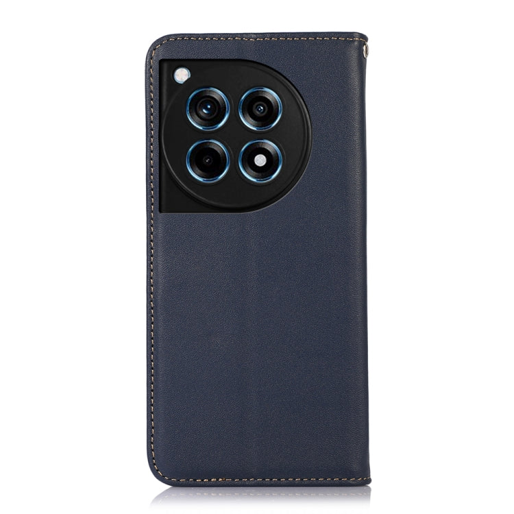 For OnePlus Ace 3 / 12R KHAZNEH Nappa Top Layer Cowhide Leather Phone Case(Blue) - OnePlus Cases by buy2fix | Online Shopping UK | buy2fix