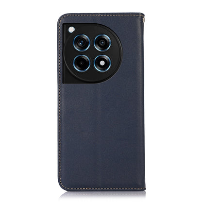 For OnePlus Ace 3 / 12R KHAZNEH Nappa Top Layer Cowhide Leather Phone Case(Blue) - OnePlus Cases by buy2fix | Online Shopping UK | buy2fix