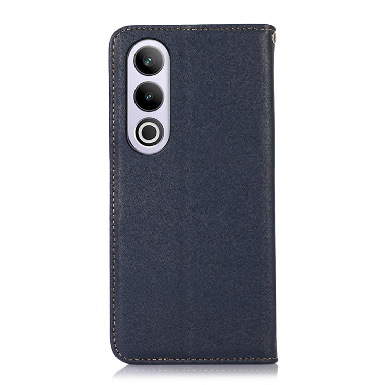 For OnePlus Nord CE4 5G Global KHAZNEH Nappa Top Layer Cowhide Leather Phone Case(Blue) - OnePlus Cases by buy2fix | Online Shopping UK | buy2fix