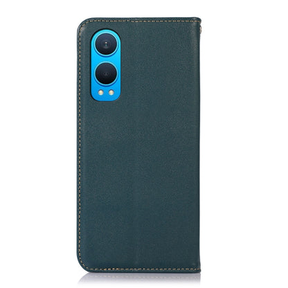 For OnePlus Nord CE4 Lite KHAZNEH Nappa Top Layer Cowhide Leather Phone Case(Green) - Nord CE4 Lite Cases by buy2fix | Online Shopping UK | buy2fix