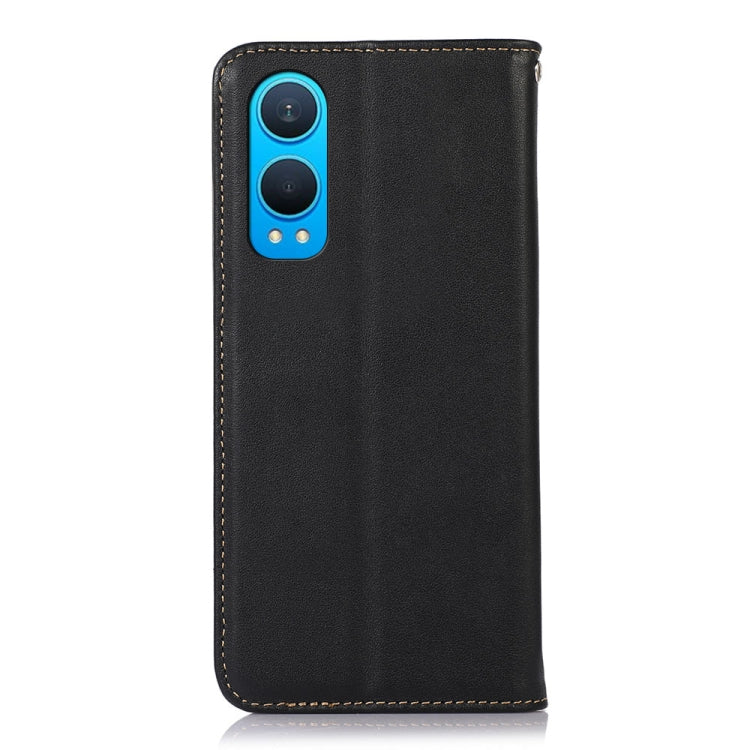 For OnePlus Nord CE4 Lite KHAZNEH Nappa Top Layer Cowhide Leather Phone Case(Black) - OnePlus Cases by buy2fix | Online Shopping UK | buy2fix