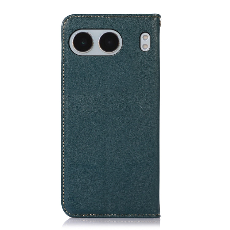 For OnePlus Nord 4 KHAZNEH Nappa Top Layer Cowhide Leather Phone Case(Green) - Nord 4 Cases by buy2fix | Online Shopping UK | buy2fix