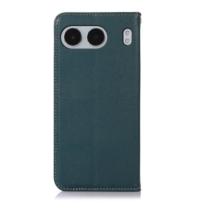 For OnePlus Nord 4 KHAZNEH Nappa Top Layer Cowhide Leather Phone Case(Green) - Nord 4 Cases by buy2fix | Online Shopping UK | buy2fix