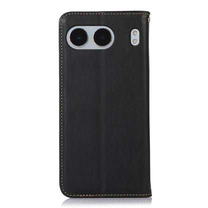 For OnePlus Nord 4 KHAZNEH Nappa Top Layer Cowhide Leather Phone Case(Black) - Nord 4 Cases by buy2fix | Online Shopping UK | buy2fix