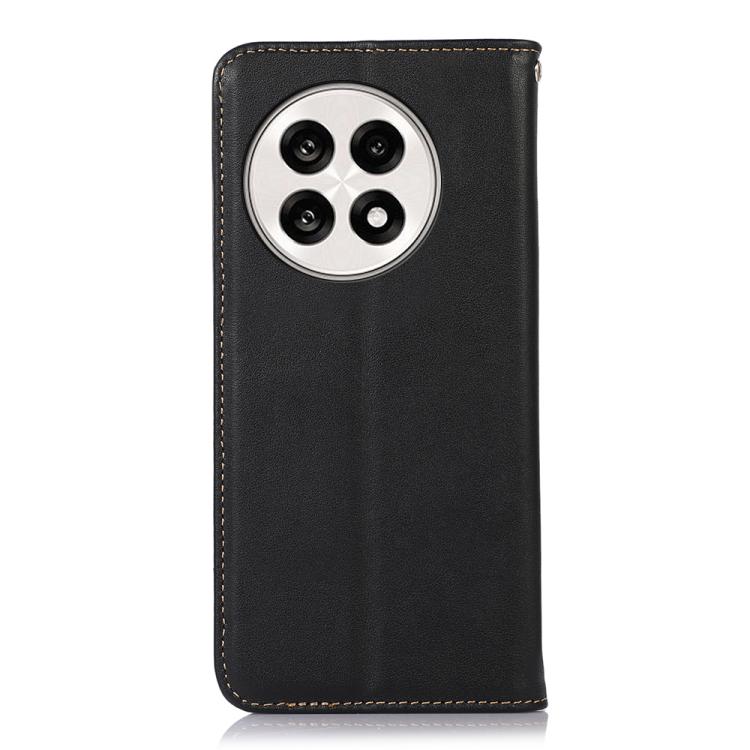 For OnePlus Ace 5 Pro / Ace 5 / 13R KHAZNEH Nappa Top Layer Cowhide Leather Phone Case(Black) - OnePlus Cases by buy2fix | Online Shopping UK | buy2fix