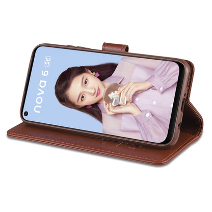 For Huawei Nova 6 SE AZNS Sheepskin Texture Horizontal Flip Leather Case with Holder & Card Slots & Wallet(Red) - Huawei Cases by AZNS | Online Shopping UK | buy2fix