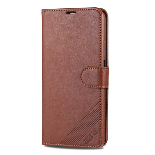 For Huawei Honor 9X AZNS Sheepskin Texture Horizontal Flip Leather Case with Holder & Card Slots & Wallet(Brown) - Honor Cases by AZNS | Online Shopping UK | buy2fix