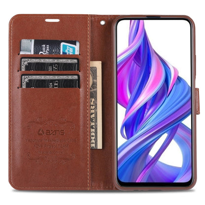 For Huawei Honor 9X AZNS Sheepskin Texture Horizontal Flip Leather Case with Holder & Card Slots & Wallet(Brown) - Honor Cases by AZNS | Online Shopping UK | buy2fix
