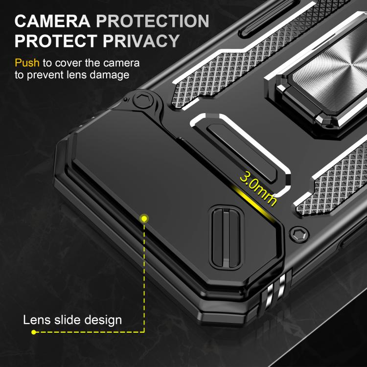 For iPhone Air Armor PC + TPU Camera Shield Phone Case(Black) - iPhone Air Cases by buy2fix | Online Shopping UK | buy2fix