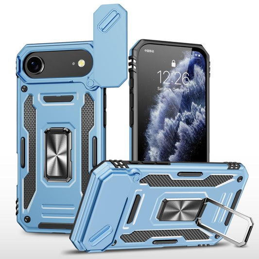 For iPhone Air Armor PC + TPU Camera Shield Phone Case(Light Blue) - iPhone Air Cases by buy2fix | Online Shopping UK | buy2fix