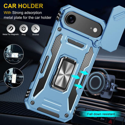 For iPhone Air Armor PC + TPU Camera Shield Phone Case(Light Blue) - iPhone Air Cases by buy2fix | Online Shopping UK | buy2fix