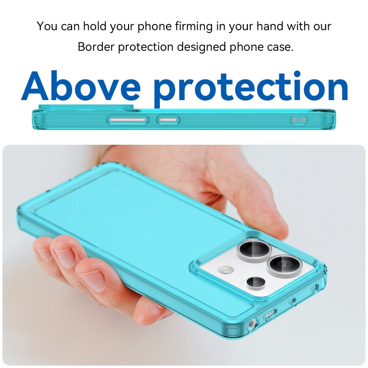 For Xiaomi Redmi Note 13 Pro 5G Candy Series TPU Phone Case(Transparent Blue) - Note 13 Pro Cases by buy2fix | Online Shopping UK | buy2fix