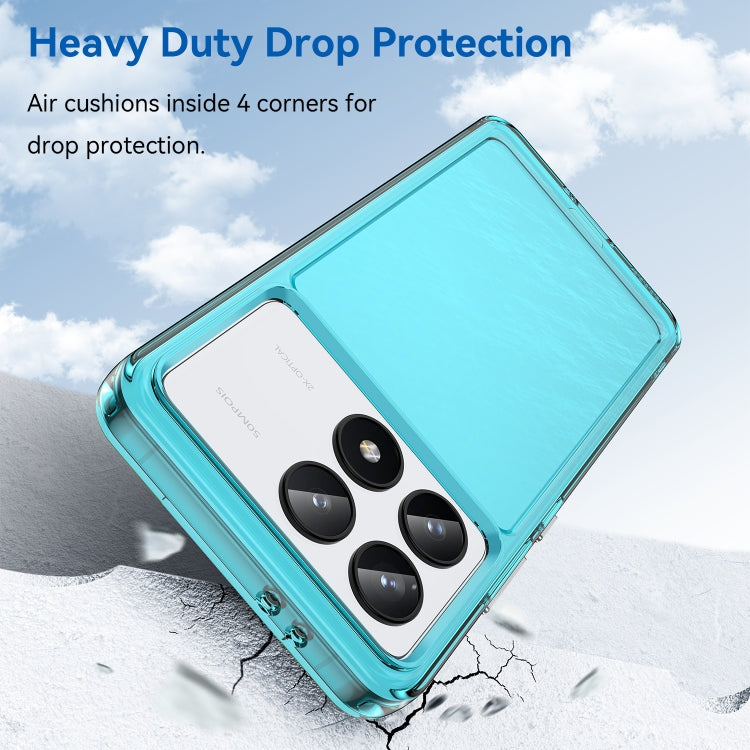 For Xiaomi Redmi K70 Pro Candy Series TPU Phone Case(Transparent Blue) - K70 Pro Cases by buy2fix | Online Shopping UK | buy2fix