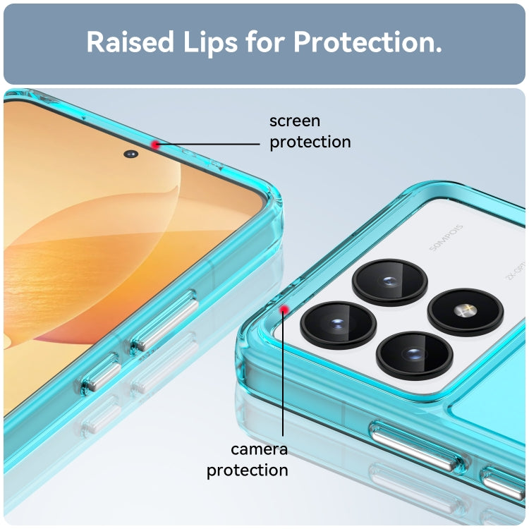 For Xiaomi Redmi K70 Pro Candy Series TPU Phone Case(Transparent Blue) - K70 Pro Cases by buy2fix | Online Shopping UK | buy2fix