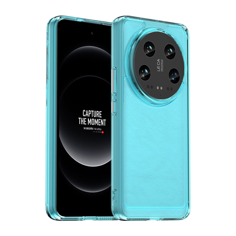 For Xiaomi 14 Ultra Candy Series TPU Phone Case(Transparent Blue) - 14 Ultra Cases by buy2fix | Online Shopping UK | buy2fix