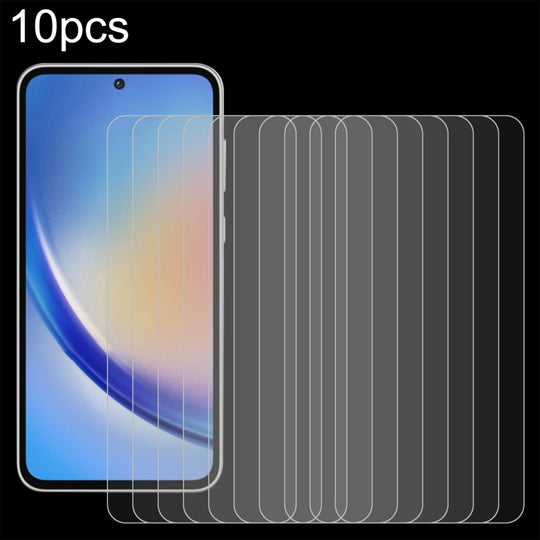 For Samsung Galaxy A35 / M35 / A36 10pcs 0.26mm 9H 2.5D Tempered Glass Film