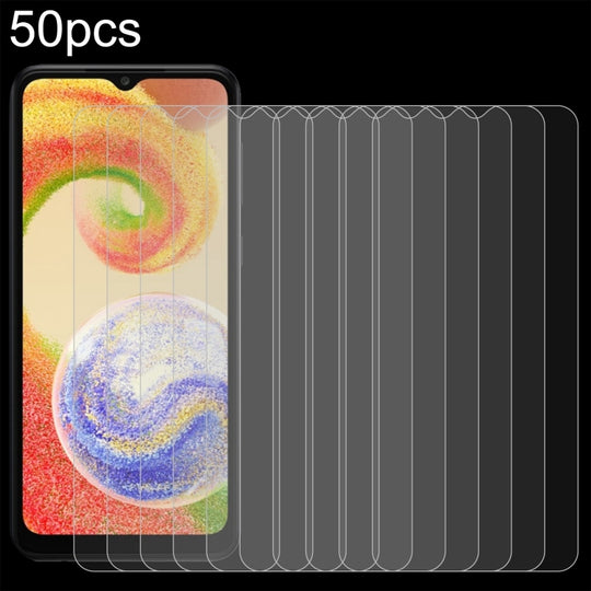 For Samsung Galaxy A05 / A05e 50pcs 0.26mm 9H 2.5D Tempered Glass Film