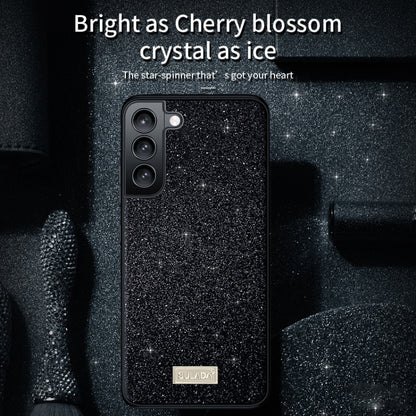 For Samsung Galaxy S23+ 5G SULADA Glittery TPU + Handmade Leather Phone Case(Black) - Galaxy S23+ 5G Cases by SULADA | Online Shopping UK | buy2fix