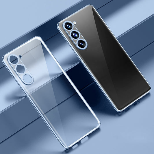 For Samsung Galaxy S23+ 5G SULADA Shockproof Plating TPU Transparent Phone Case(New Blue) by SULADA