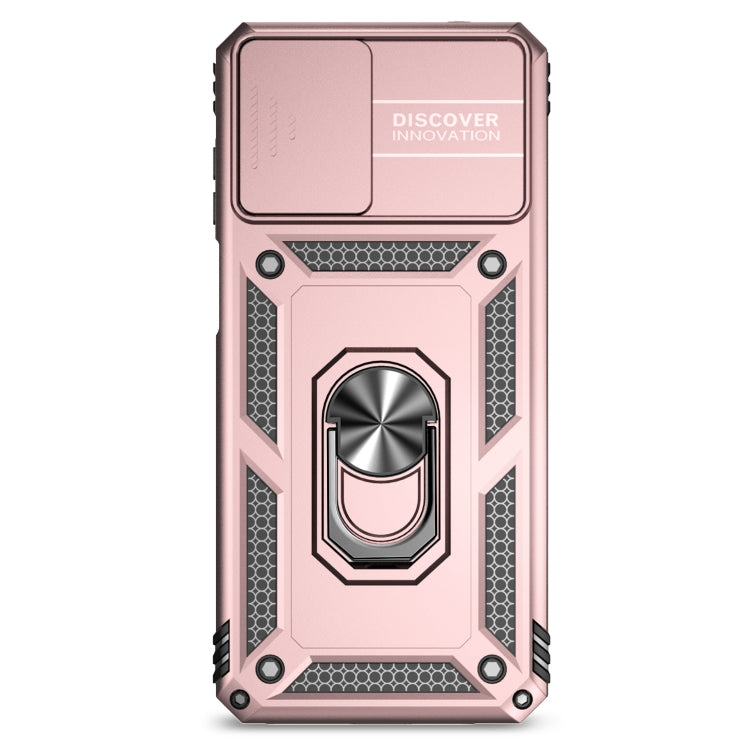 For Motorola Moto G22 5G / Moto G Play 2024 Sliding Camshield Holder Phone Case(Rose Gold) - Motorola Cases by buy2fix | Online Shopping UK | buy2fix