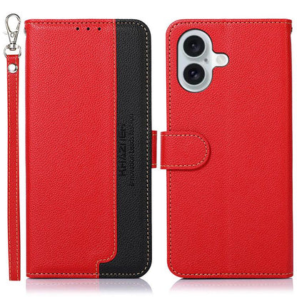 For iPhone 17 KHAZNEH Litchi Texture Leather RFID Phone Case(Red) - iPhone 17 Cases by buy2fix | Online Shopping UK | buy2fix