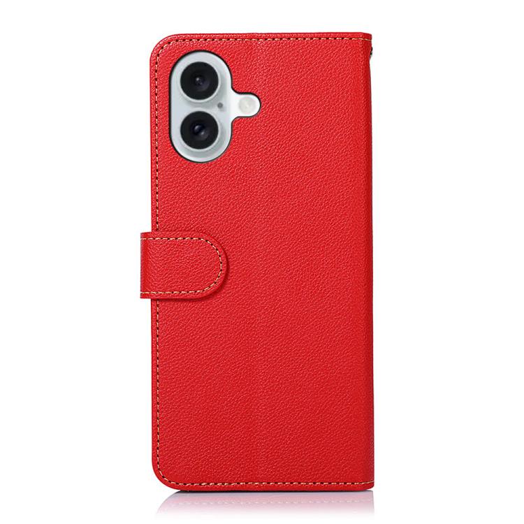 For iPhone 17 KHAZNEH Litchi Texture Leather RFID Phone Case(Red) - iPhone 17 Cases by buy2fix | Online Shopping UK | buy2fix
