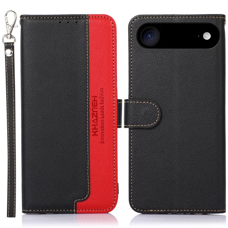 For iPhone Air KHAZNEH Litchi Texture Leather RFID Phone Case(Black) - iPhone Air Cases by buy2fix | Online Shopping UK | buy2fix