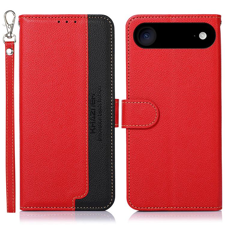 For iPhone 17 Air KHAZNEH Litchi Texture Leather RFID Phone Case(Red) - iPhone 17 Air Cases by buy2fix | Online Shopping UK | buy2fix