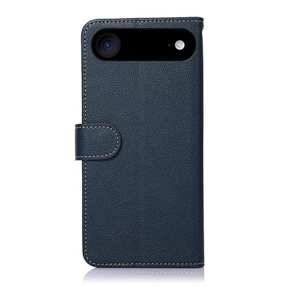 For iPhone 17 Air KHAZNEH Litchi Texture Leather RFID Phone Case(Blue) - iPhone 17 Air Cases by buy2fix | Online Shopping UK | buy2fix