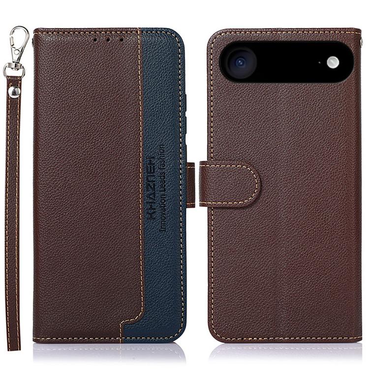 For iPhone 17 Air KHAZNEH Litchi Texture Leather RFID Phone Case(Brown) - iPhone 17 Air Cases by buy2fix | Online Shopping UK | buy2fix