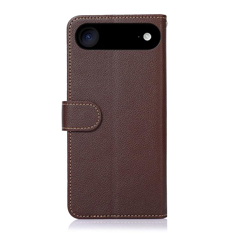 For iPhone 17 Air KHAZNEH Litchi Texture Leather RFID Phone Case(Brown) - iPhone 17 Air Cases by buy2fix | Online Shopping UK | buy2fix