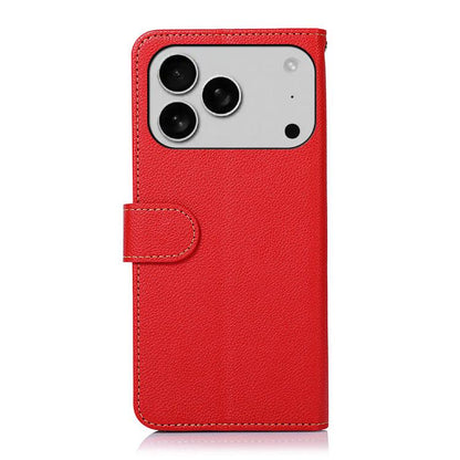 For iPhone 17 Pro Max KHAZNEH Litchi Texture Leather RFID Phone Case(Red) - iPhone 17 Pro Max Cases by buy2fix | Online Shopping UK | buy2fix