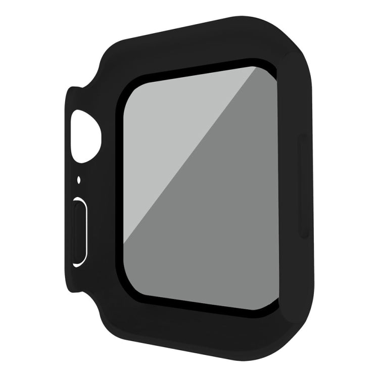 For Apple Watch Ultra 3 / 2 / 1 49mm Frosted PC + Anti-spy Tempered Film Integrated Watch Protective Case(Black) by buy2fix
