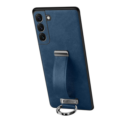 For Samsung Galaxy S23 5G SULADA PC Hybrid Leather Texture Skin Feel Shockproof Phone Case(Blue) by SULADA