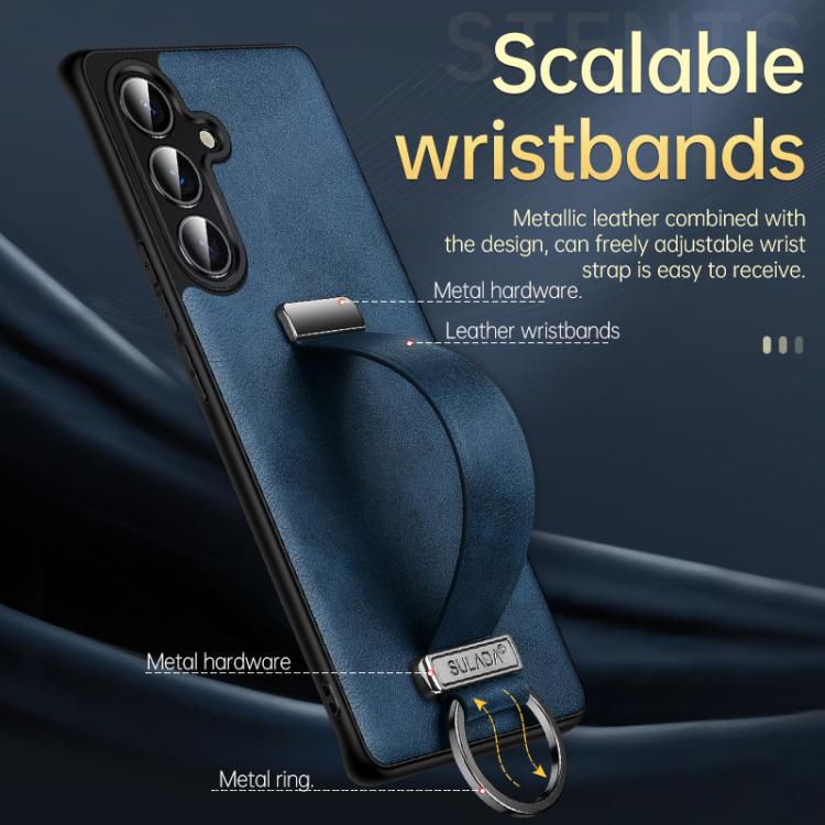 For Samsung Galaxy S23 Ultra 5G SULADA PC Hybrid Leather Texture Skin Feel Shockproof Phone Case(Green) by SULADA