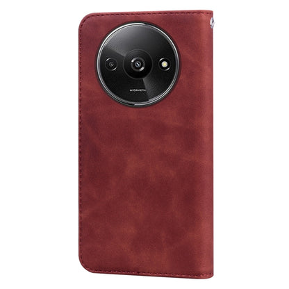 For Xiaomi Redmi A3 Frosted Business Magnetic Horizontal Flip PU Phone Case(Brown) - Xiaomi Cases by buy2fix | Online Shopping UK | buy2fix