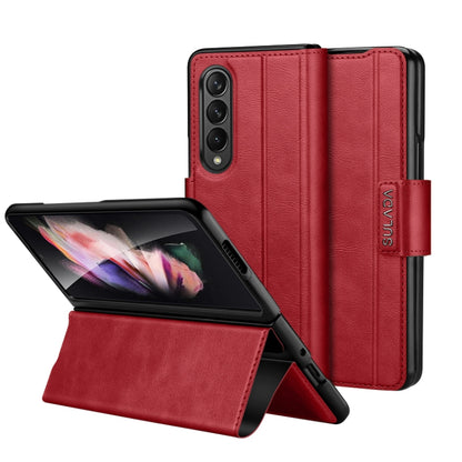 For Samsung Galaxy Z Fold4 / W23 SULADA All-inclusive Magnetic Snap Flip Leather Phone Case(Red) - Galaxy Z Fold4 5G Cases by SULADA | Online Shopping UK | buy2fix