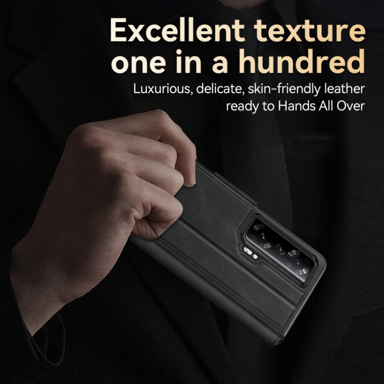 For Honor Magic Vs SULADA All-inclusive Magnetic Snap Flip Leather Phone Case(Black) by SULADA