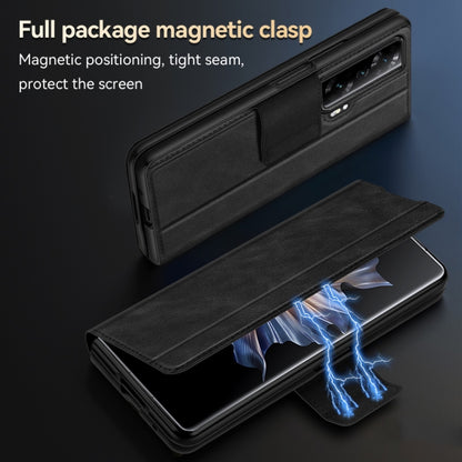 For Honor Magic Vs SULADA All-inclusive Magnetic Snap Flip Leather Phone Case(Black) by SULADA