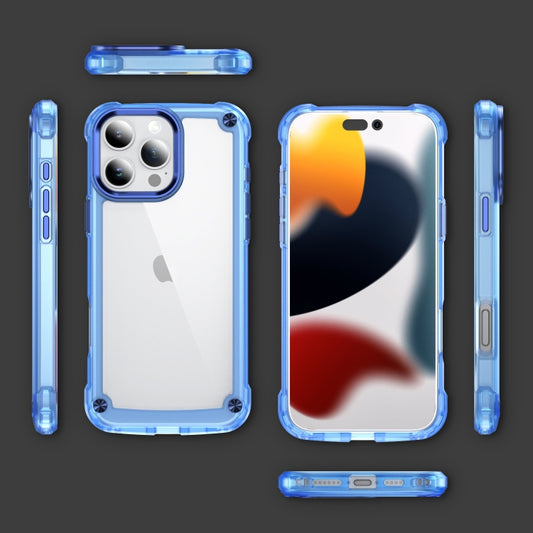 For iPhone 16 Pro Max Skin Feel TPU + PC Phone Case(Transparent Blue) by buy2fix