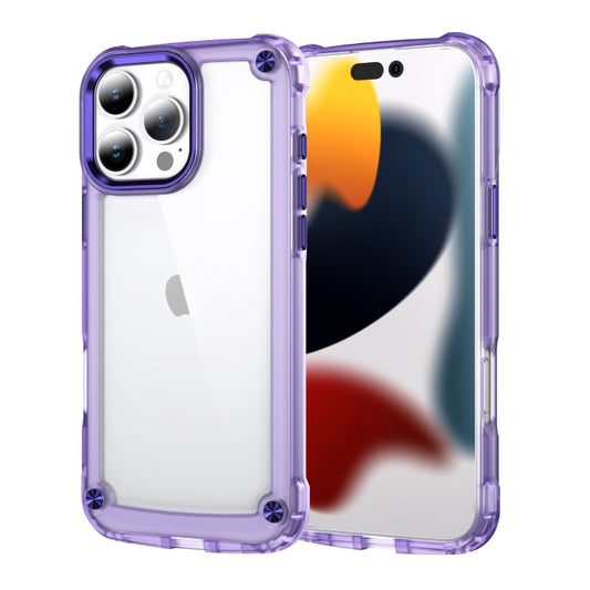 For iPhone 16 Pro Skin Feel TPU + PC Phone Case(Transparent Purple) - iPhone 16 Pro Cases by buy2fix | Online Shopping UK | buy2fix