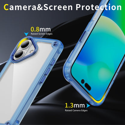 For iPhone 16 Skin Feel TPU + PC Phone Case(Transparent Blue) - iPhone 16 Cases by buy2fix | Online Shopping UK | buy2fix