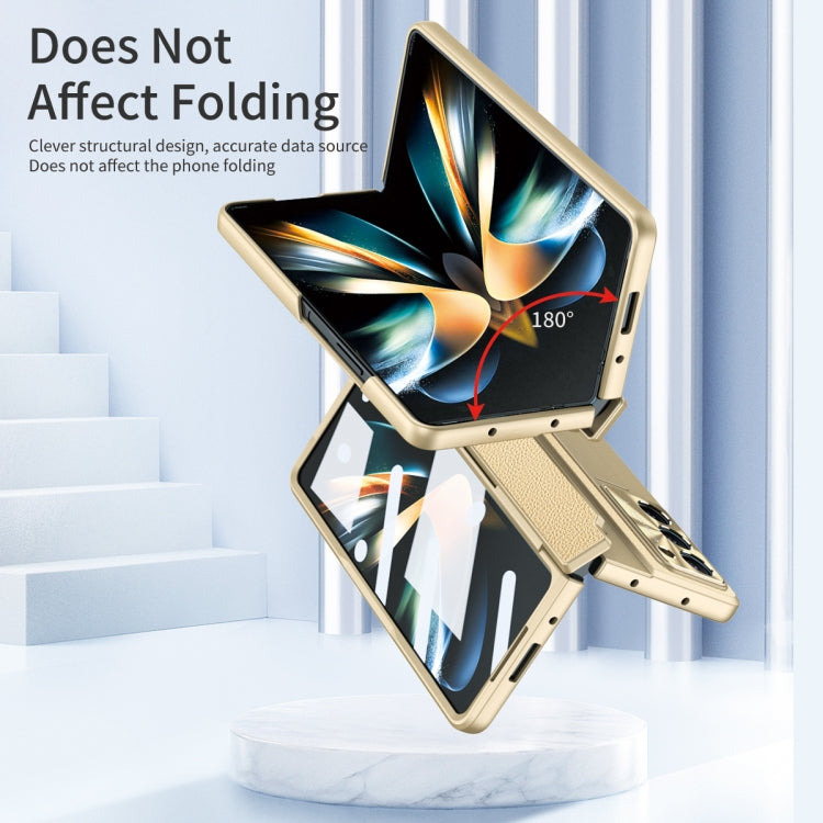 For Samsung Galaxy Z Fold5 5G Integrated Full Coverage Phone Case with Hinge(Gold) - Galaxy Z Fold5 Cases by buy2fix | Online Shopping UK | buy2fix