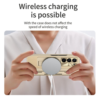 For Samsung Galaxy Z Fold5 5G Integrated Full Coverage Phone Case with Hinge(Gold) - Galaxy Z Fold5 Cases by buy2fix | Online Shopping UK | buy2fix