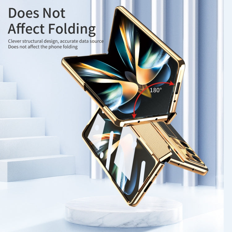 For Samsung Galaxy Z Fold5 5G Integrated Full Coverage Phone Case with Hinge(Gold+Gold) - Galaxy Z Fold5 Cases by buy2fix | Online Shopping UK | buy2fix