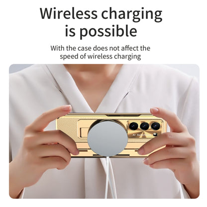 For Samsung Galaxy Z Fold5 5G Integrated Full Coverage Phone Case with Hinge(Gold+Gold) - Galaxy Z Fold5 Cases by buy2fix | Online Shopping UK | buy2fix